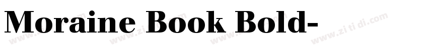 Moraine Book Bold字体转换